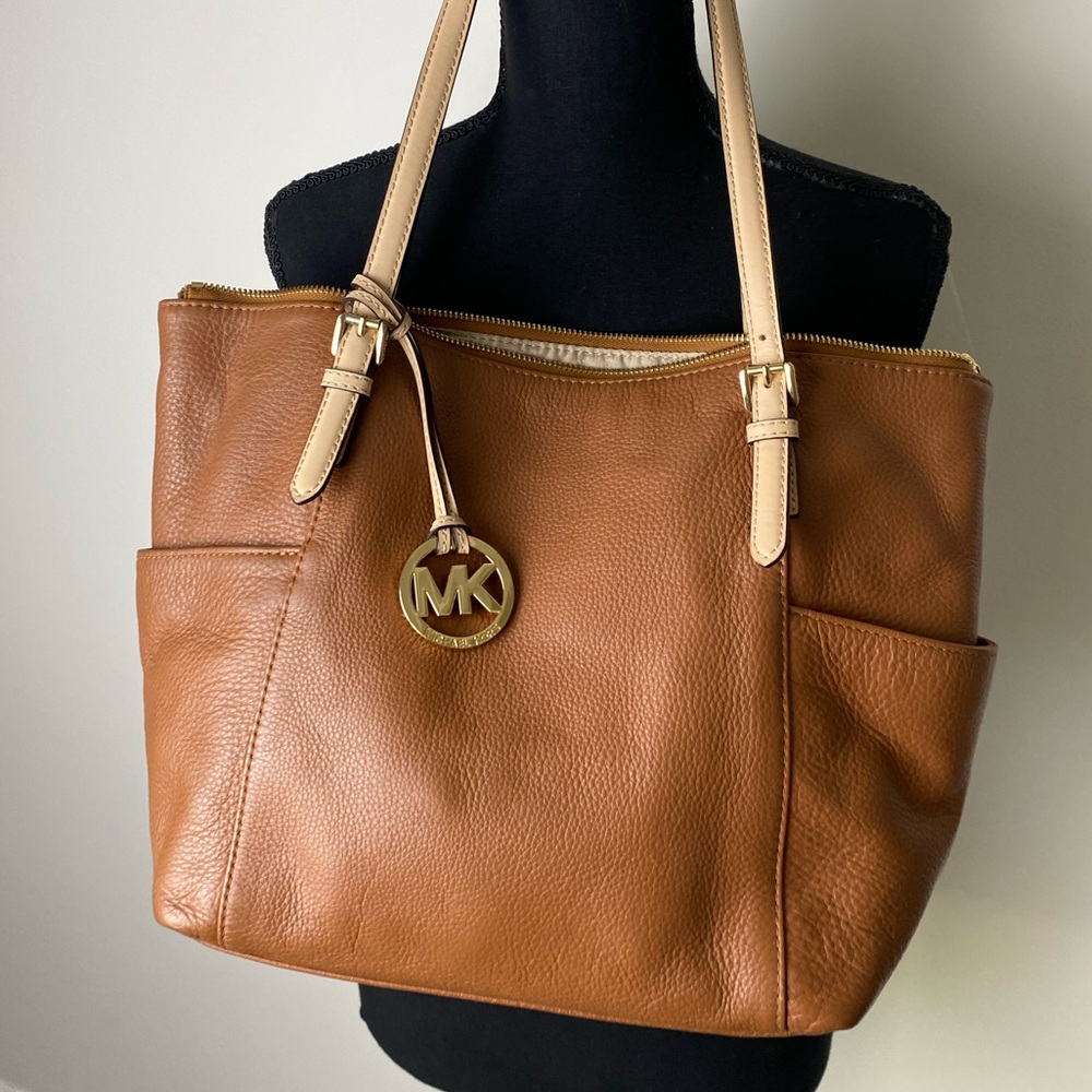 MICHAEL KORS Cognac and Tan Purse